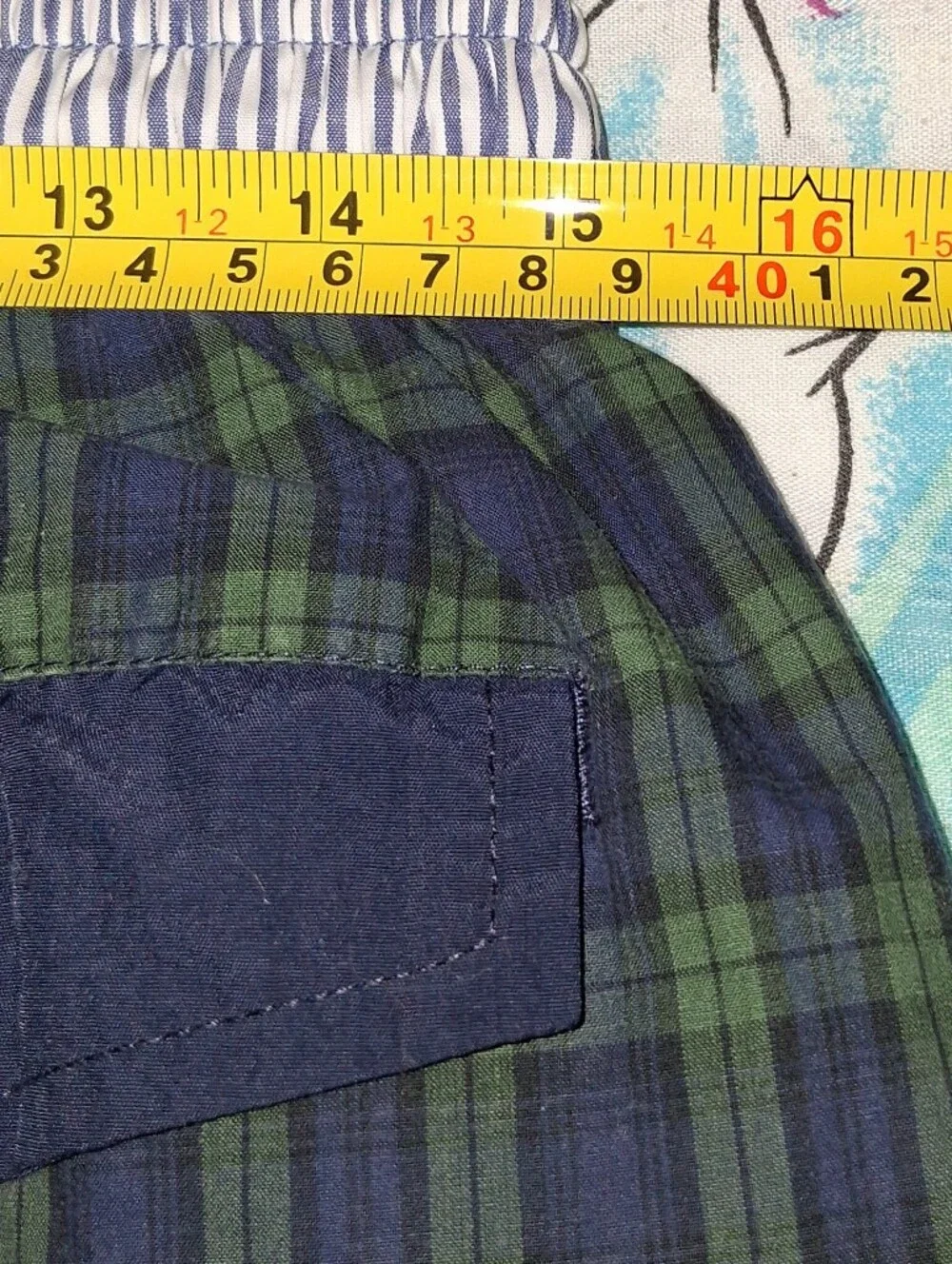 90s Tommy Hilfiger Flag Plaid Board Vintage Swim Shorts Trunks